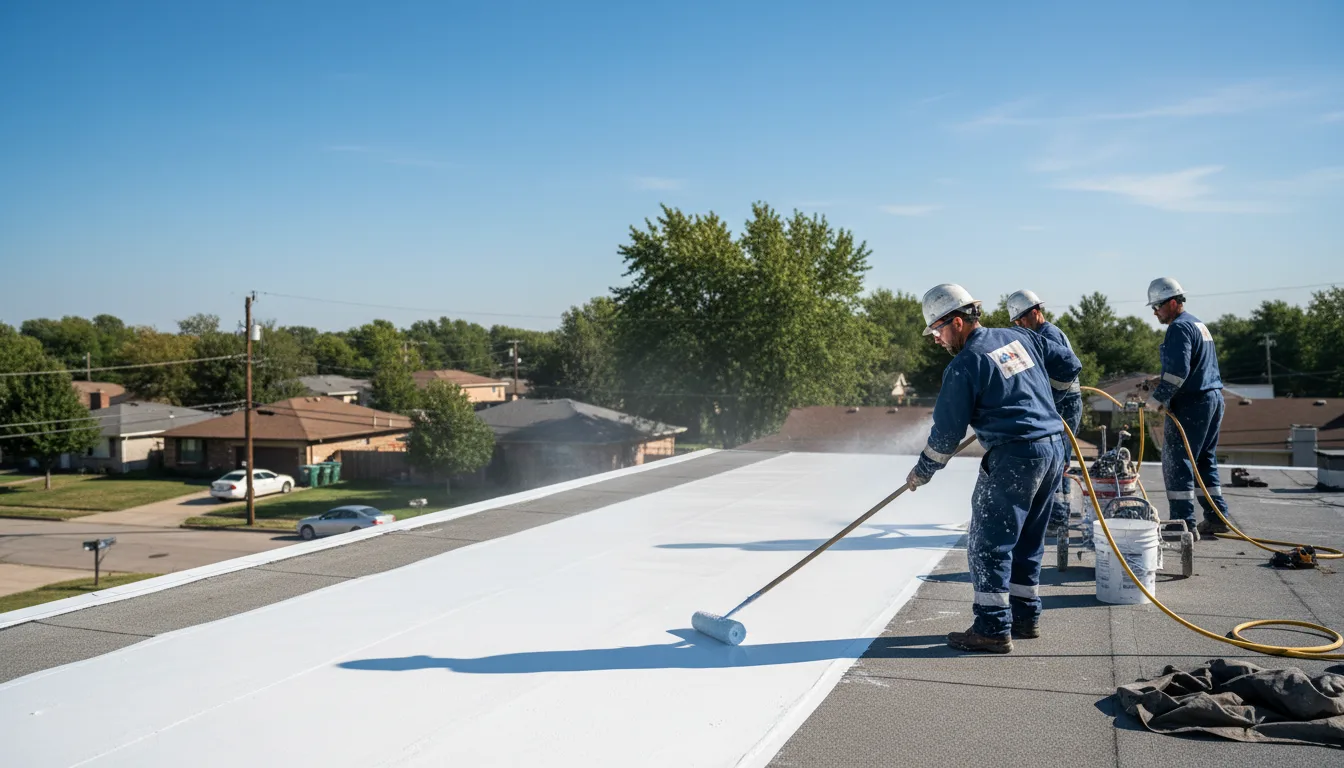 Commercial roof coating in Weiner, AR near me